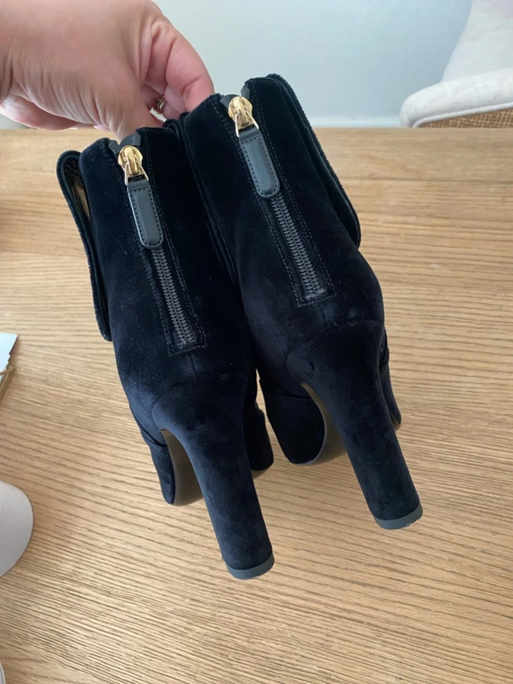 Chanel coin pendant booties